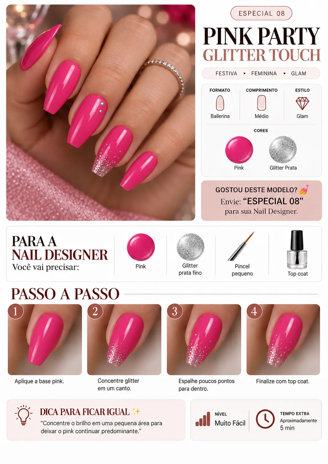 Página Pink Party Glitter Touch do bônus 3